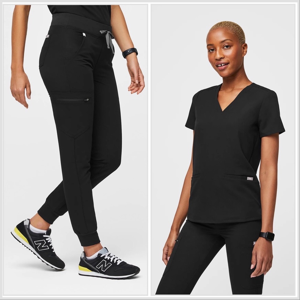 Figs: Women’s Black Scrub Set (small)